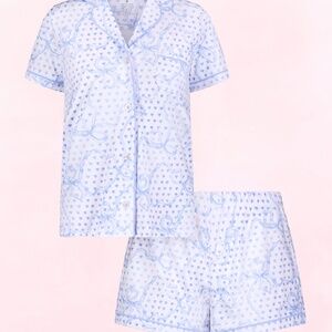 Luna Bow Hearts Polo Pajamas New in Box